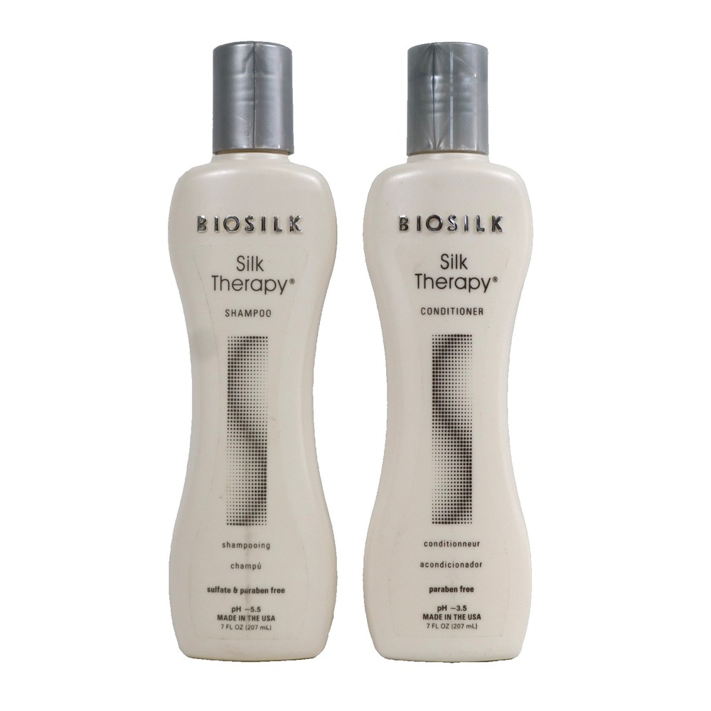 BioSilk Silk Therapy Duo Set Shampoo & Conditioner, Gentle Cleansing 7 oz Each